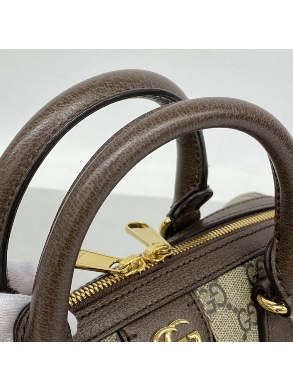 Gucci Handbag Ophidia Brown Gold 2-Way - Picture 8 of 10